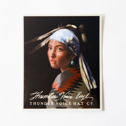 Girl with the Turquoise Earring II Sticker