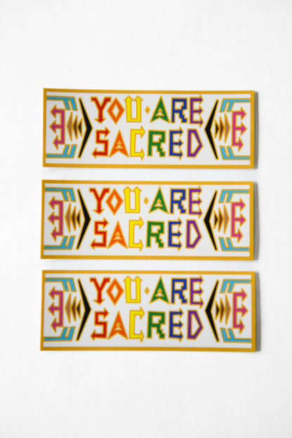 You Are Sacred Sticker - Rainbow