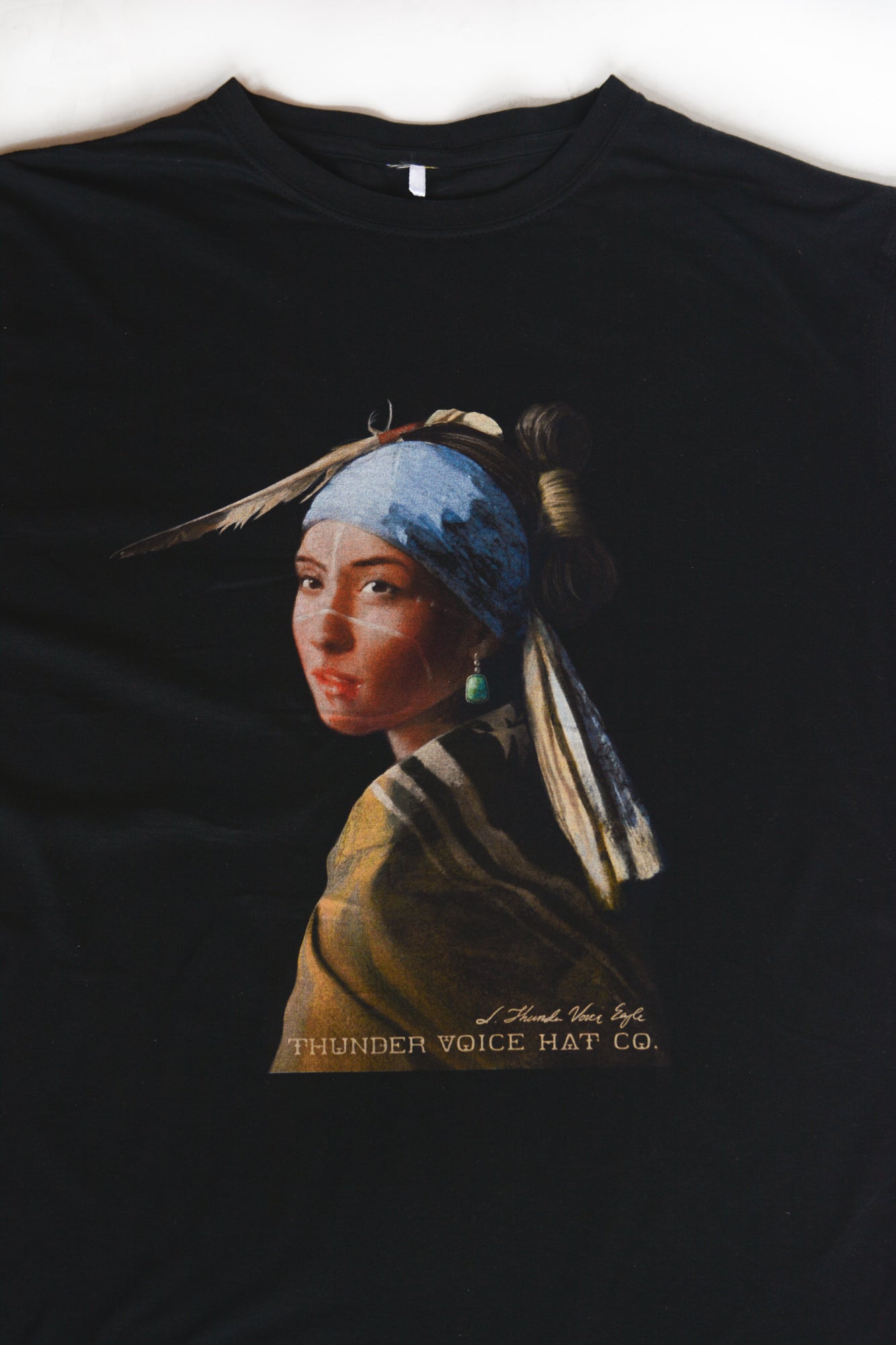 Girl with the Turquoise Earring Fine Art Shirt